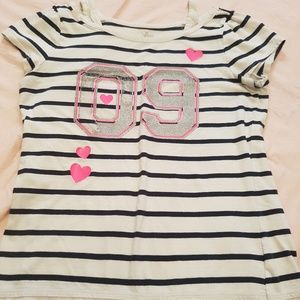 Stripe Blouse Sparkle numbers for girls